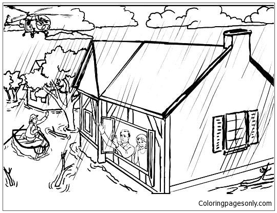 Flood Coloring Page 539x415 Flood Coloring Page