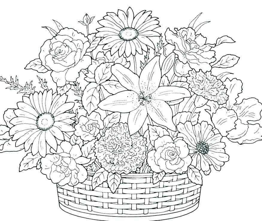 875x736 Spring Printable Coloring Pages Flowers Coloring Pages Printable