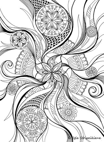 400x545 Floral Mandala Coloring Page Coloring Pages