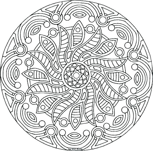 Flower Mandala Coloring Pages Floral Mandala Coloring Page Blank 595x589 Flower Mandala Coloring Pages Floral Mandala Coloring Page Blank