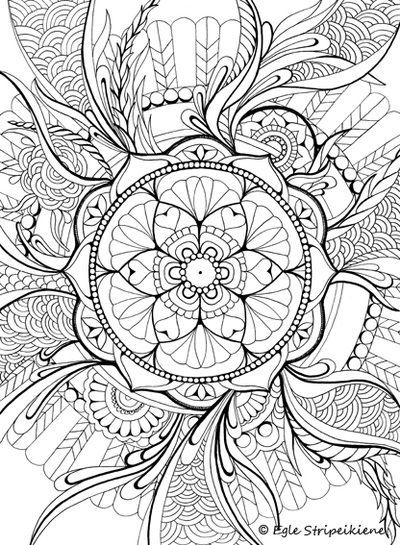 Floral Mandala Coloring Page Mandalas Mandalas 400x545 Floral Mandala Coloring Page Mandalas Mandalas