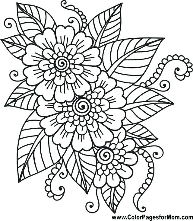 Flower Pattern Coloring Pages Endearing Flower Pattern Coloring 640x732 Flower Pattern Coloring Pages Endearing Flower Pattern Coloring