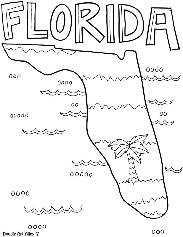Florida Coloring Page Coloring Page By Doodle Art Alley Florida 618x799 Florida Coloring Page Coloring Page By Doodle Art Alley Florida