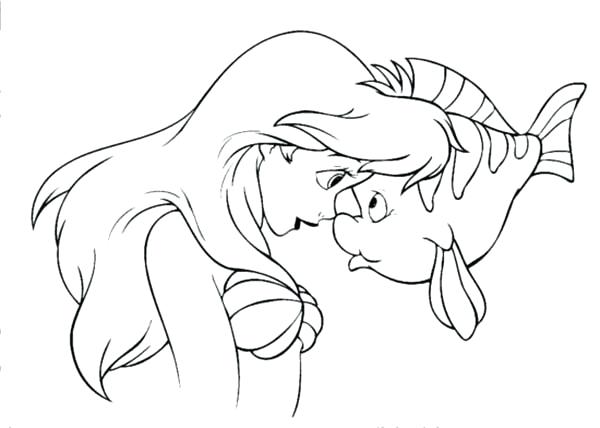 600x428 Flounder Coloring Pages Baby Princess Coloring Pages Coloring