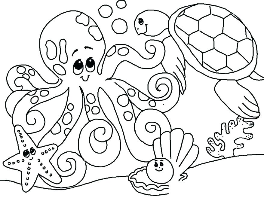 878x659 The Crab As Well As Flounder And Coloring Page Coloring Pages