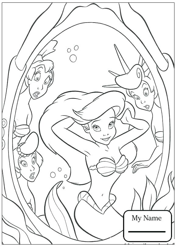 Flounder Coloring Pages From The Little Mermaid