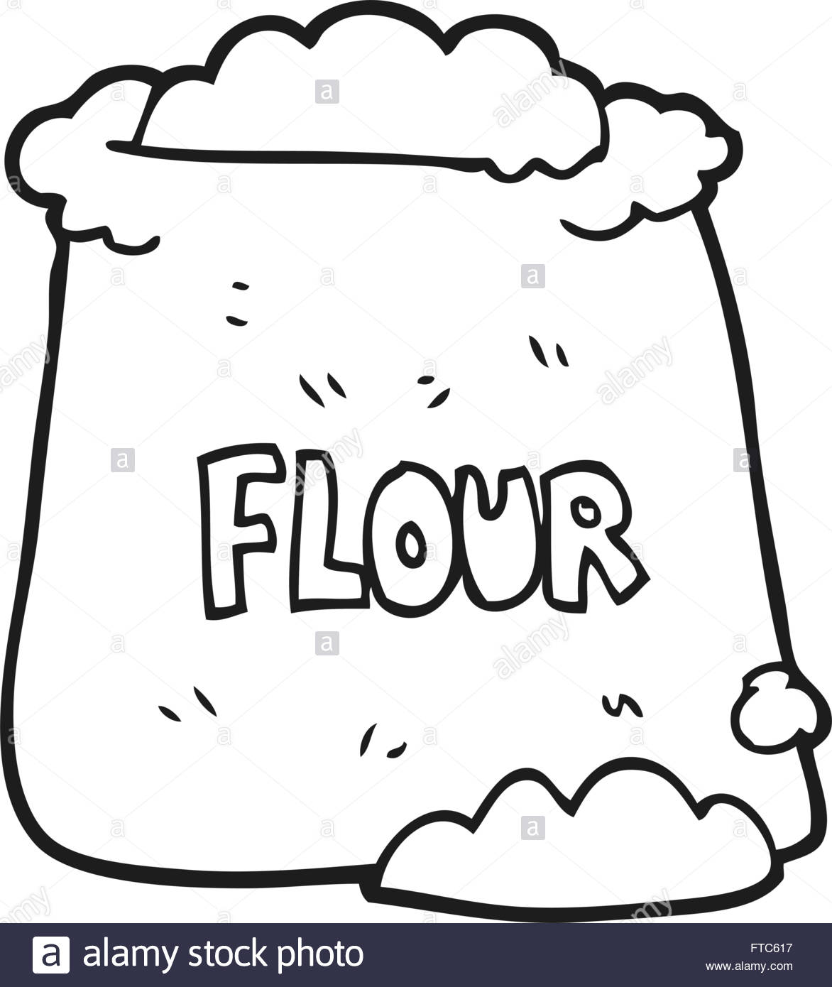 Freehand Drawn Black And White Cartoon Bag Of Flour Stock Vector 1172x1390 Freehand Drawn Black And White Cartoon Bag Of Flour Stock Vector