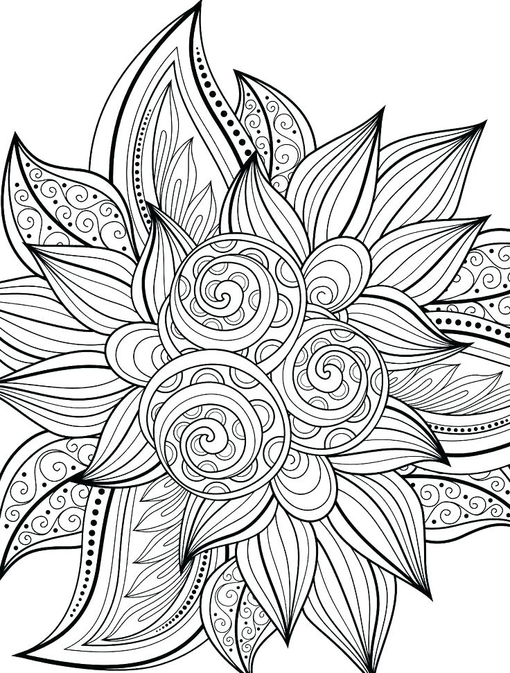 736x971 Coloring Pages Flowers Printable Coloring Pages Flowers Adult