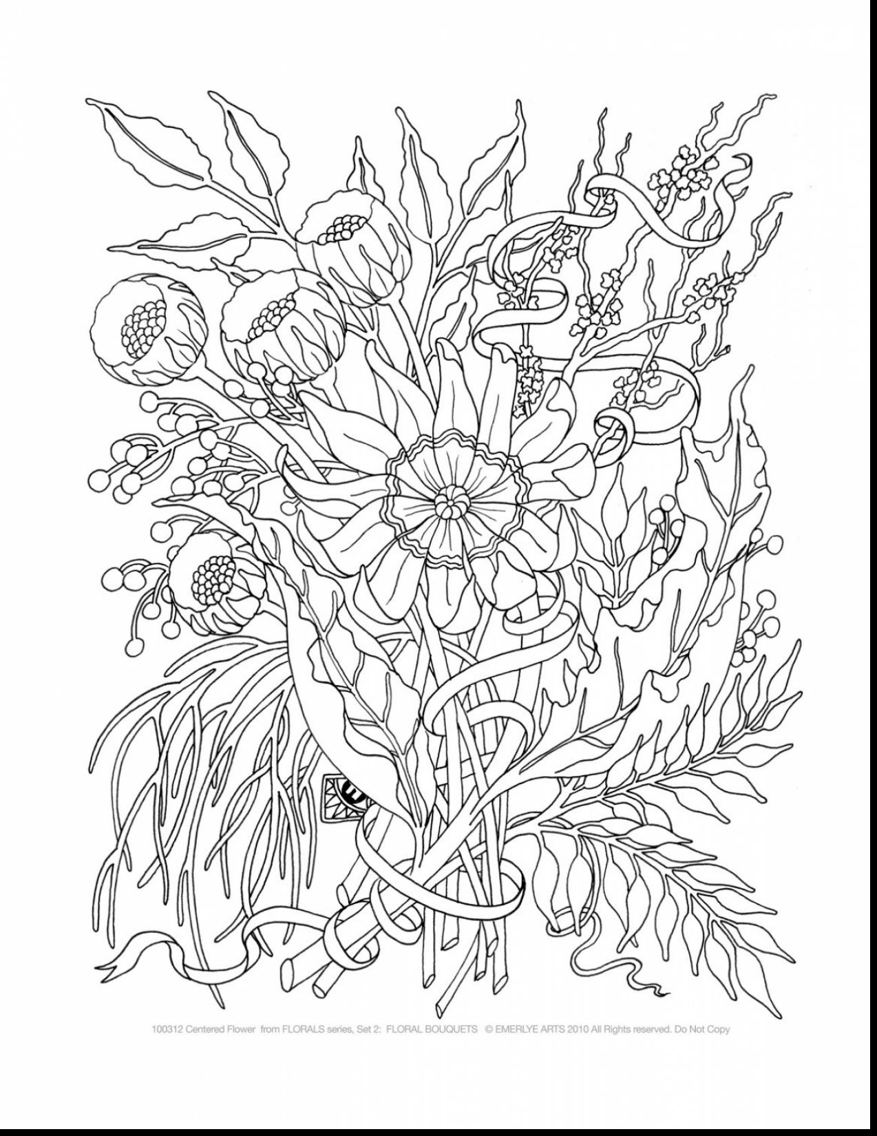1274x1650 Flower Adult Coloring Pages Animals Download