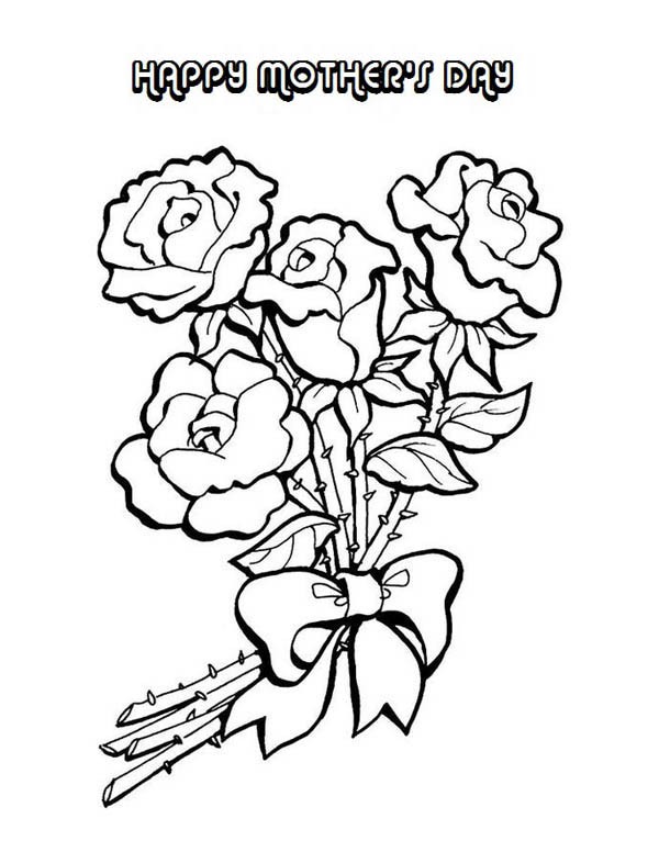 Flower Arrangement For Mom On Mothers Day Coloring Page Batch 600x766 Flower Arrangement For Mom On Mothers Day Coloring Page Batch