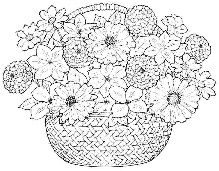 Flower Bouquet Coloring Pages Flower Vase Coloring Page Flower 767x600 Flower Bouquet Coloring Pages Flower Vase Coloring Page Flower