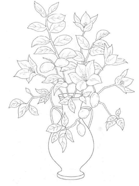 Kids N 30 Coloring Pages Of Bouquets 580x778 Kids N 30 Coloring Pages Of Bouquets