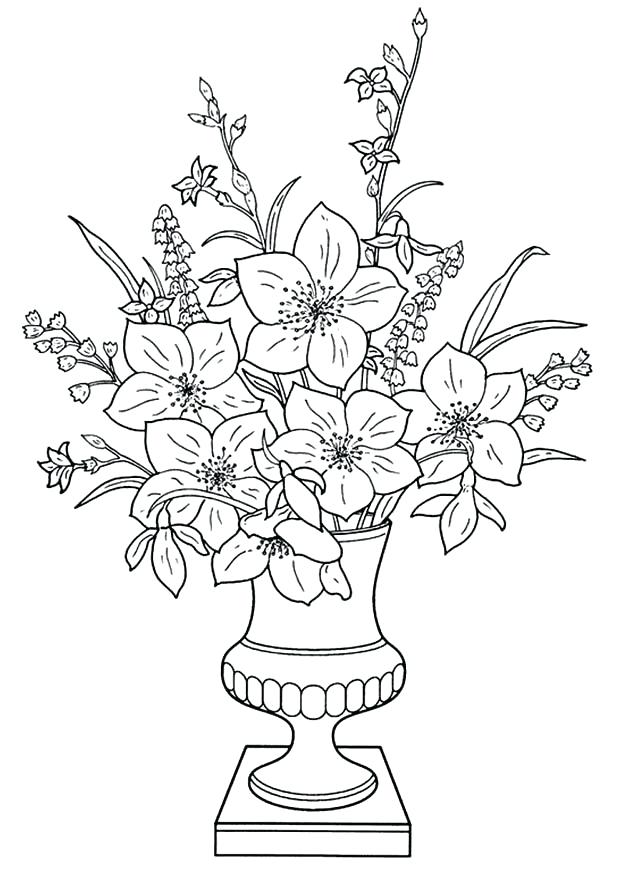 Coloring Flower Bouquets Coloring Pages Free Printable Of Flowers 620x875 Coloring Flower Bouquets Coloring Pages Free Printable Of Flowers