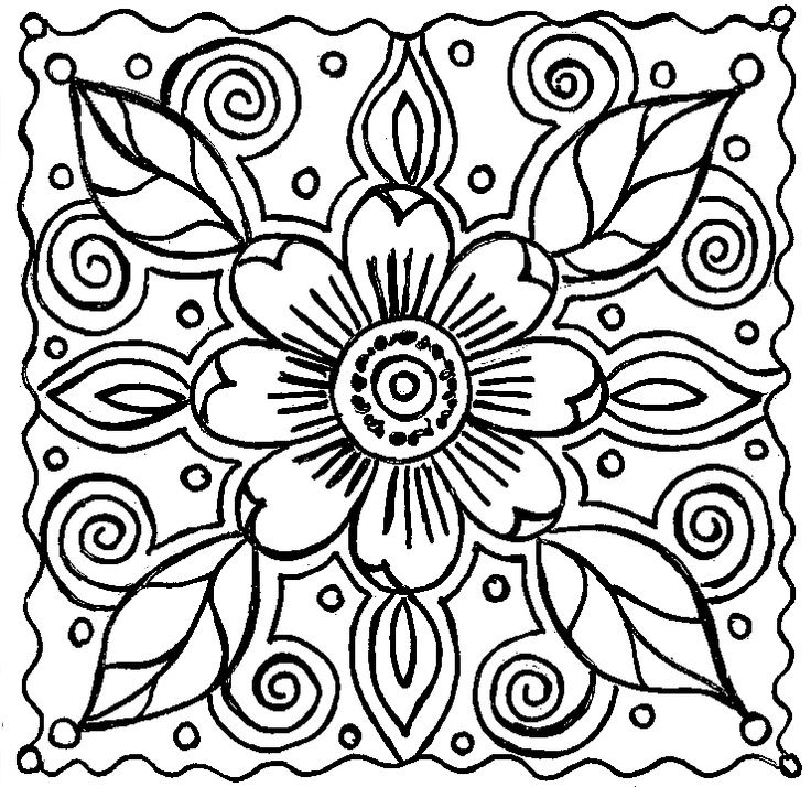 Flower Coloring Pages Free 736x714 Flower Coloring Pages Free