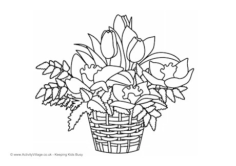 Flower Colouring Pages 460x325 Flower Colouring Pages
