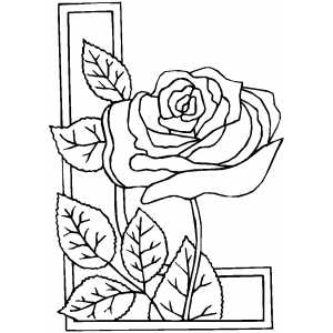300x300 Rose Coloring Pages 3