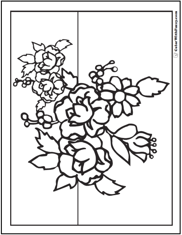 Flower Bouquet Coloring Pages