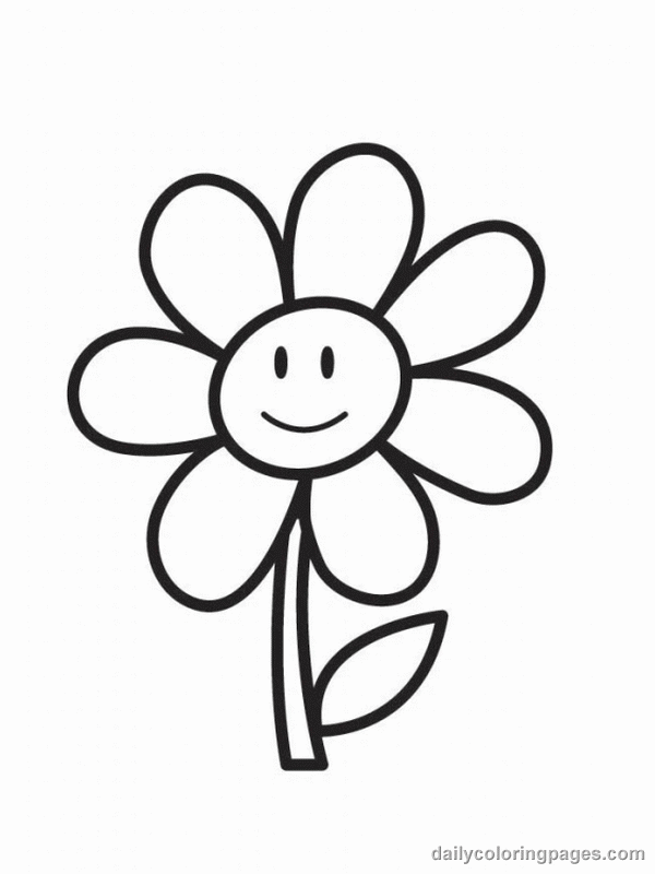 Cute Flower Coloring Pages 600x800 Cute Flower Coloring Pages