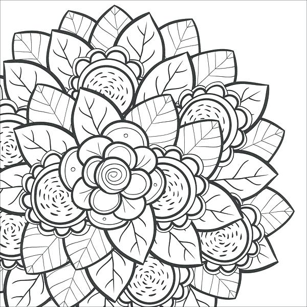 600x600 Teen Coloring Pages Free Flower Coloring Pages For Teens Dibujos