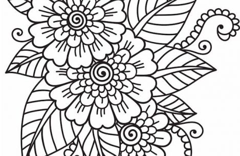 Flower Coloring Pages For Adults Just Colorings 469x304 Flower Coloring Pages For Adults Just Colorings
