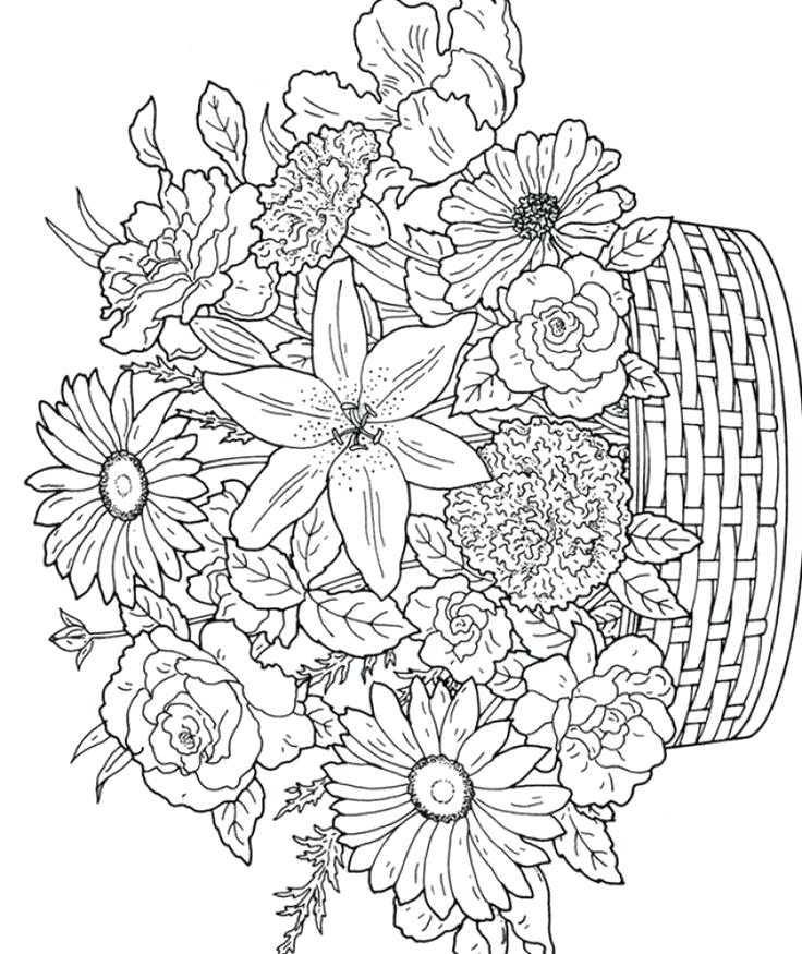 Free Flower Coloring Pages For Preschoolers 736x875 Free Flower Coloring Pages For Preschoolers