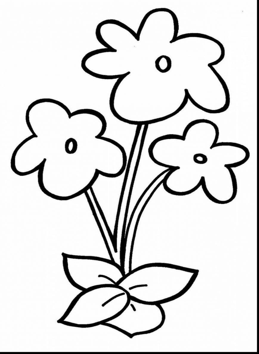 Flower Coloring Pages Printable For Preschool Brilliant Image 869x1187 Flower Coloring Pages Printable For Preschool Brilliant Image