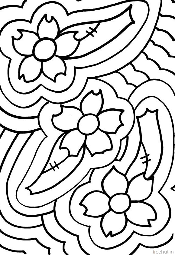 Flower Coloring Pages For Teens