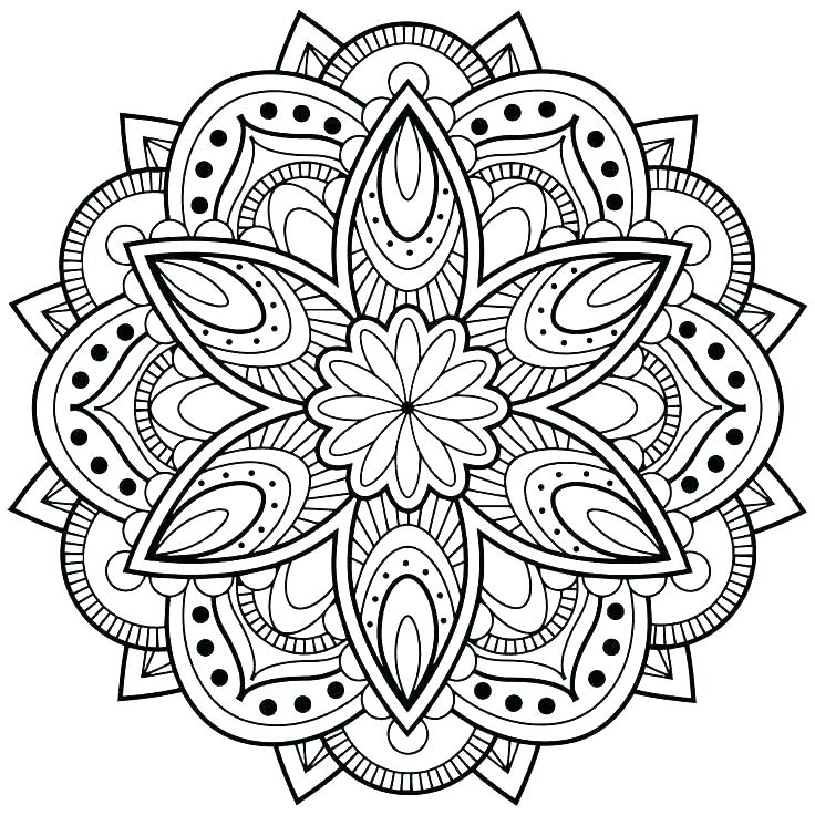 736x736 Printable Coloring Pages For Teens Plus Cool Mandala Coloring
