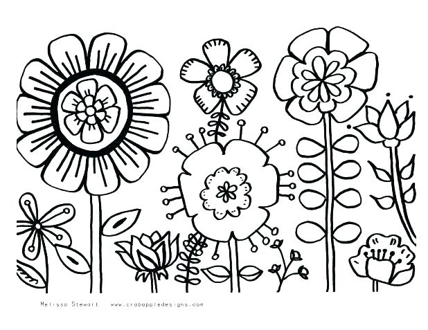 Flowers Coloring Pages For Toddlers Realistic Flower Coloring 618x477 Flowers Coloring Pages For Toddlers Realistic Flower Coloring