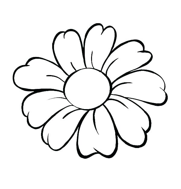 600x627 Flowers Coloring Pages Flowers Coloring Pages Photo Flowers