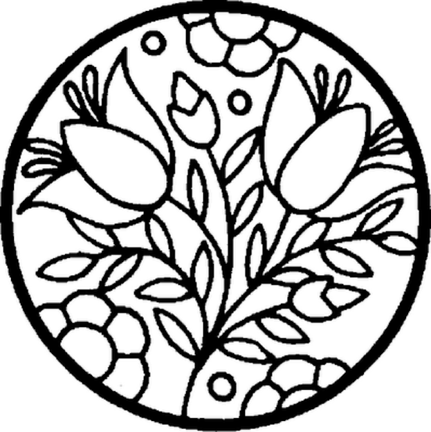 Top 10 Easy Rose Flower Coloring Pages Free 623x625 Top 10 Easy Rose Flower Coloring Pages Free