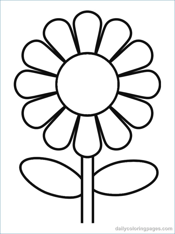 Flower Coloring Pages For Kids Printable 600x800 Flower Coloring Pages For Kids Printable
