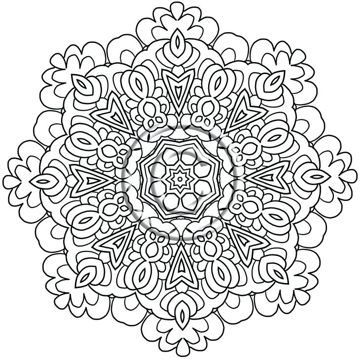 736x729 Design Coloring Pages Intricate Design Coloring Pages Flower