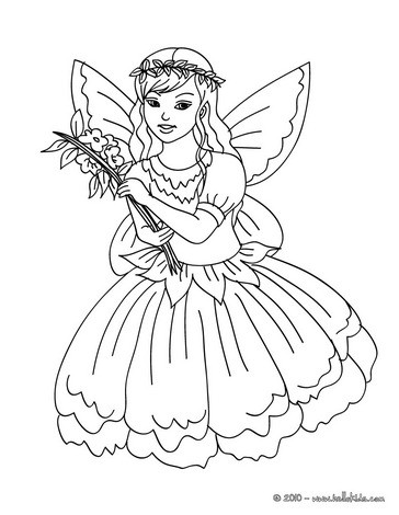 364x470 Fairy With Butterfly Coloring Pages