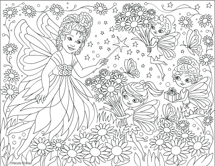 744x575 Flower Fairy Coloring Pages Flower Fairy Coloring Pages Flower