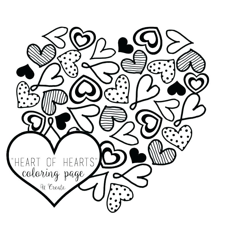 800x800 Flowers Hearts Coloring Pages And Page Heart Roses S Free
