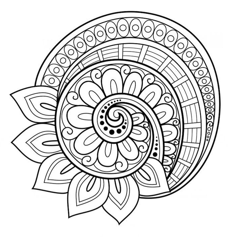 Flower Mandala Coloring Page 910x931 Flower Mandala Coloring Page