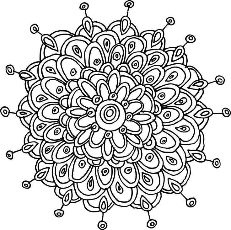 Flower Mandala Coloring Pages 736x733 Flower Mandala Coloring Pages
