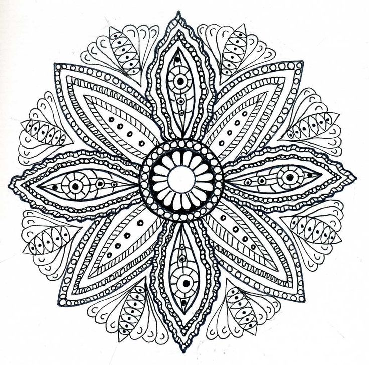 Flower Mandala Coloring Pages Image Collections 736x729 Flower Mandala Coloring Pages Image Collections