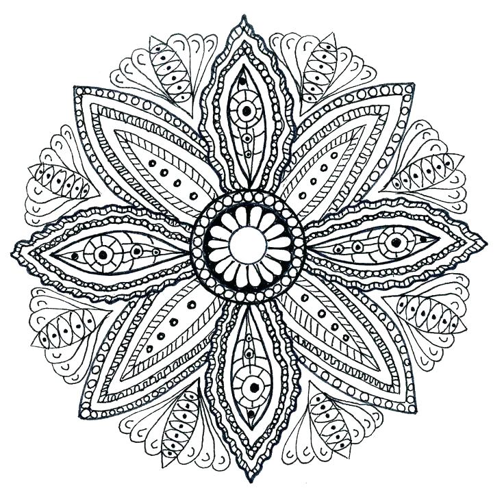 736x729 Mandala Coloring Pages Free Printable Or Flower Mandala Coloring