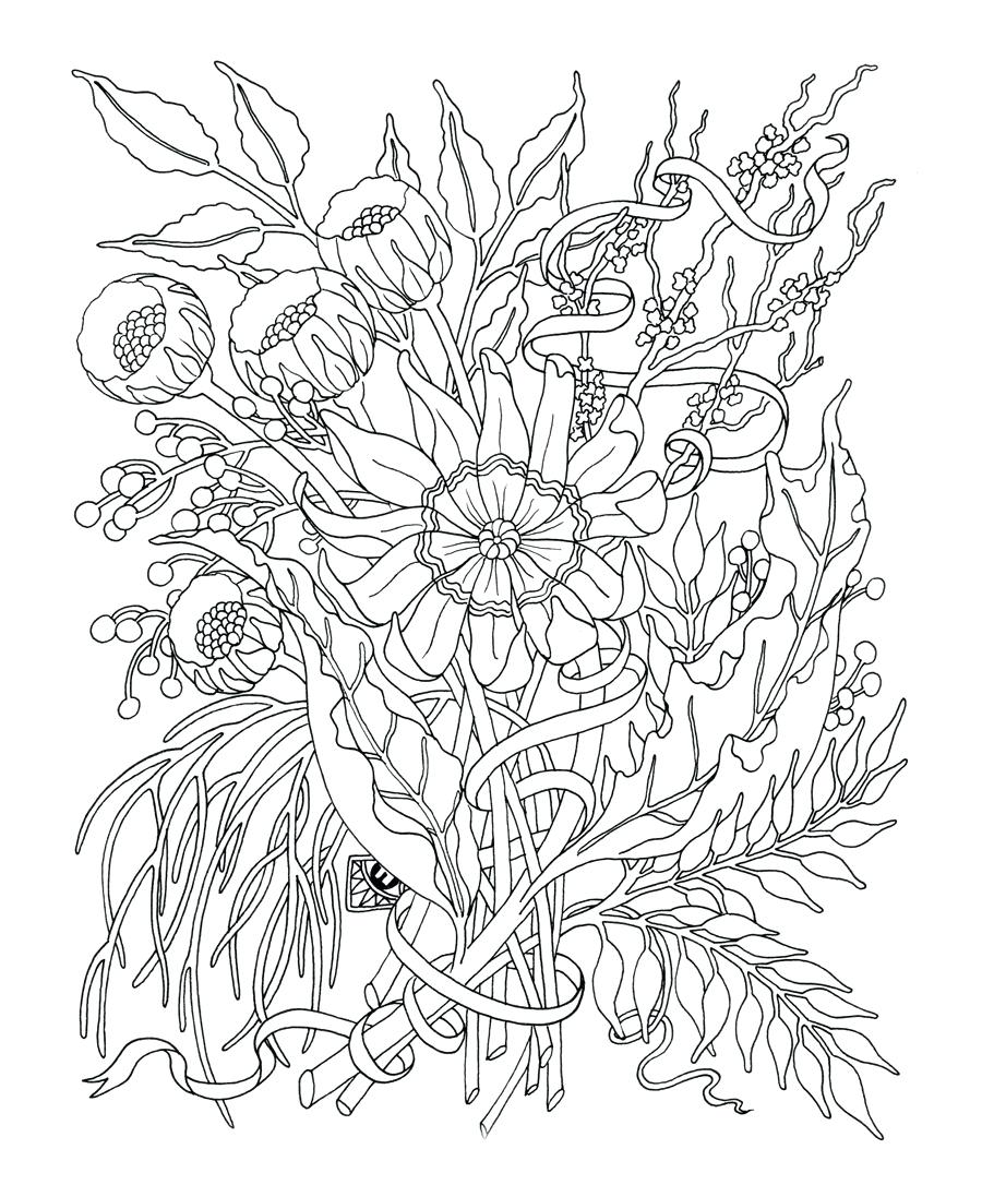 900x1097 Coloring Pages ~ Flower Coloring Pages Printable Detailed