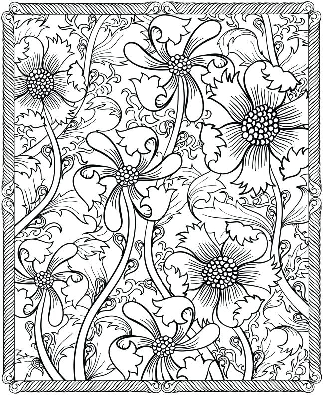 Flower Pattern Coloring Pages Brilliant Floral Pattern Coloring 650x791 Flower Pattern Coloring Pages Brilliant Floral Pattern Coloring