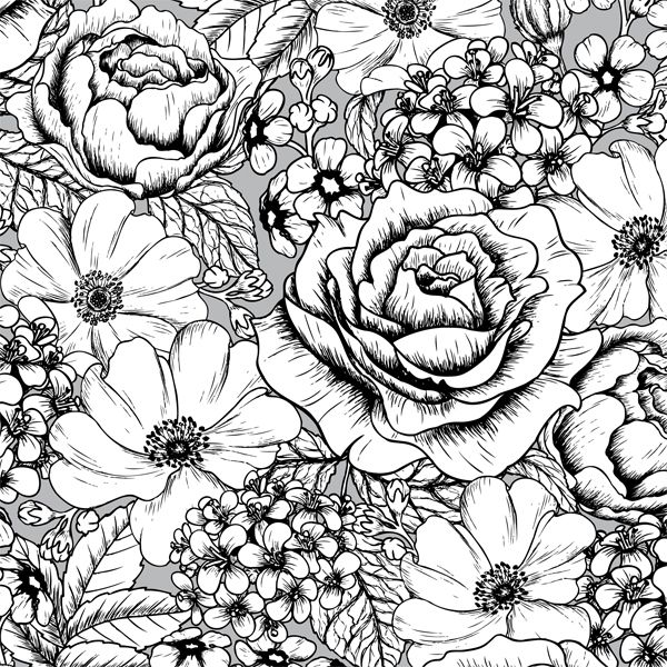Big Flower Patterns To Color A Page Of Gorgeous Flowers 600x600 Big Flower Patterns To Color A Page Of Gorgeous Flowers