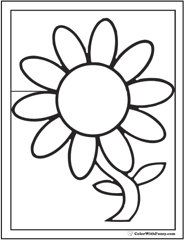590x762 Daisy Coloring Pages Customizable Pdfs