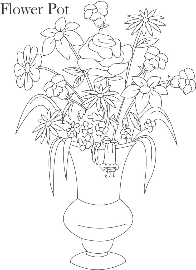 Flower Pot Coloring Page at GetColorings.com | Free printable colorings ...