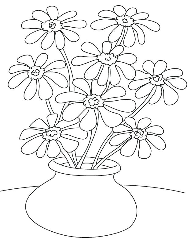 Flower Pot Coloring Page at GetColorings.com | Free printable colorings ...