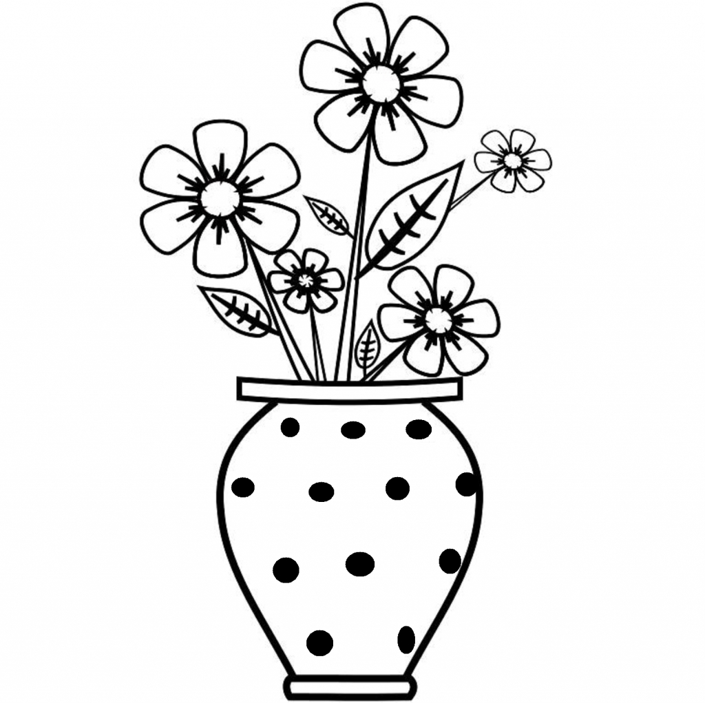 1024x1021 Flower Pot Coloring Page With Wallpaper Photo Mayapurjacouture