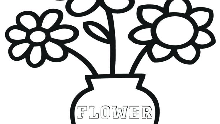 750x425 Empty Flower Pot Coloring Pages Page Archives Best Within