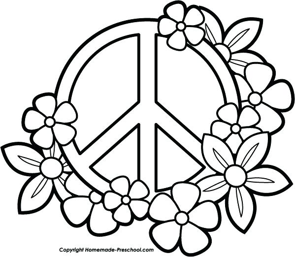 599x522 Flower Power Coloring Pages Coloring Pages For Girls Flowers 70s
