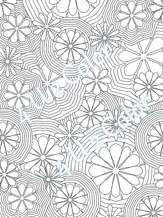 570x760 70s Coloring Page Flower Power 1 Coloring Page Flower Power